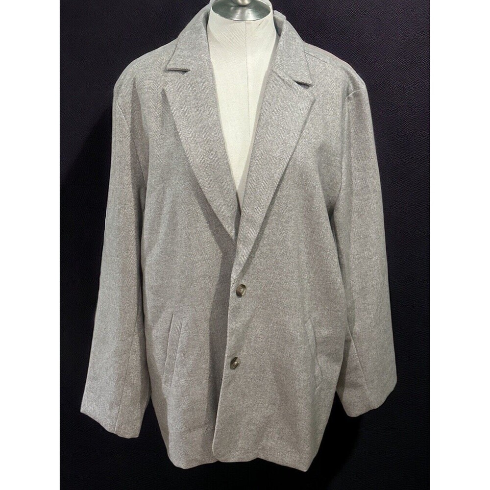 American Eagle Women’s Oversized Wool Blend Herringbone Blazer Size XXL EUC